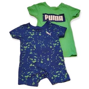 Set of 2 Puma Rompers Size 9-12 months
